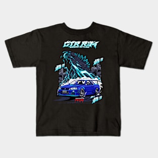 Nissan Skyline GT-R R34 Kids T-Shirt